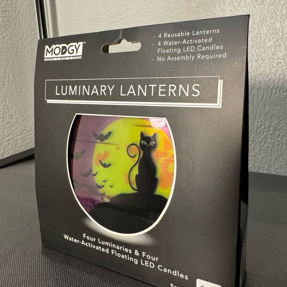 Spooky Luminary Lanterns with Cat Design